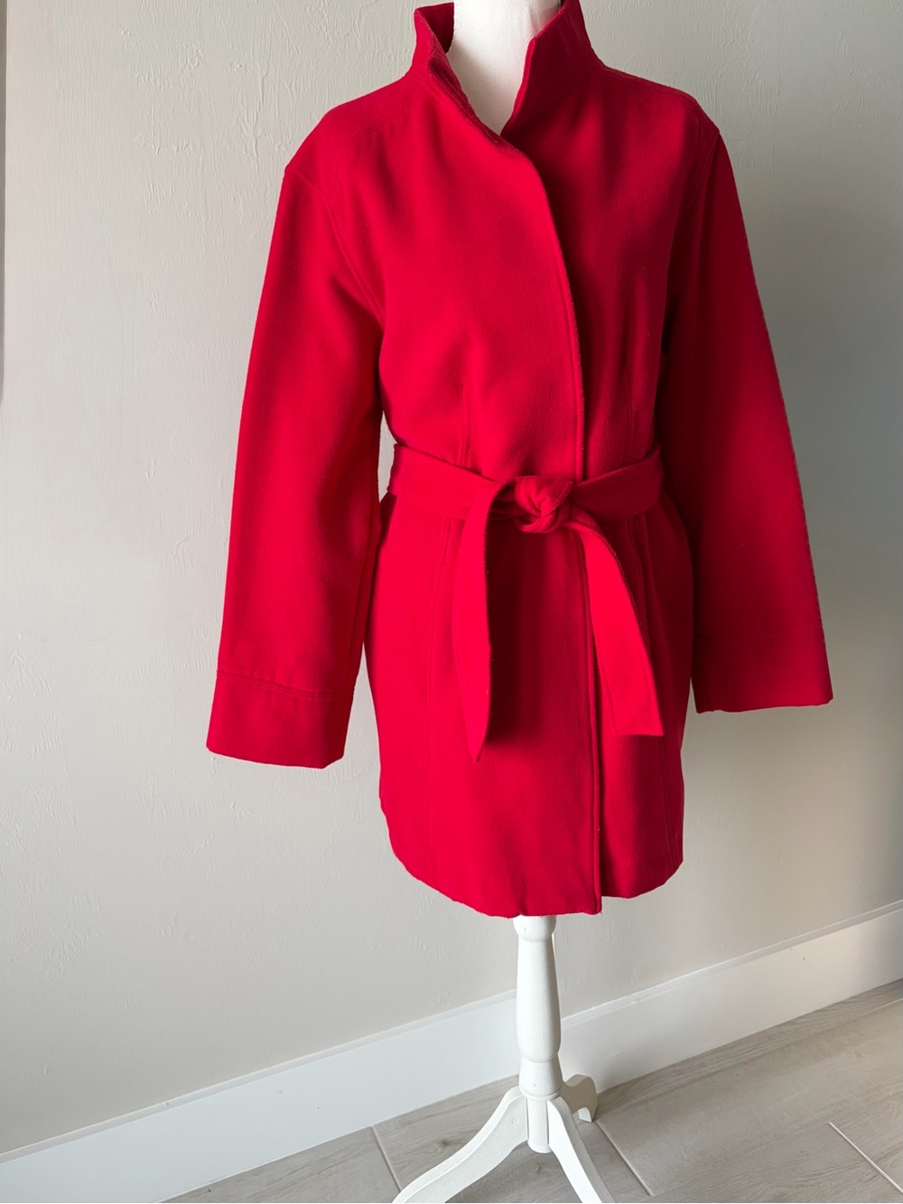 Chico’s Red Wrap Coat - Size 1 (Medium)